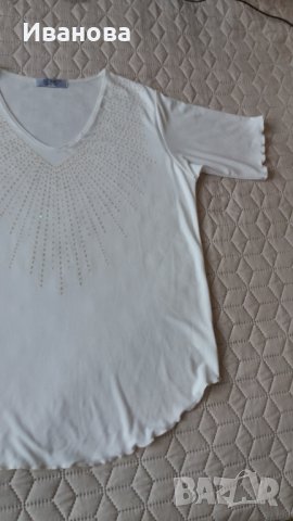 Бяла блузка, снимка 9 - Тениски - 40172695