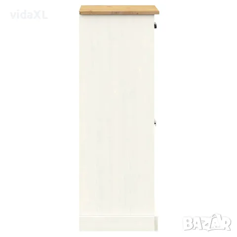 vidaXL Шкаф за обувки VIGO, бял, 60x35x96 см, бор масив, снимка 6 - Шкафове - 56147336