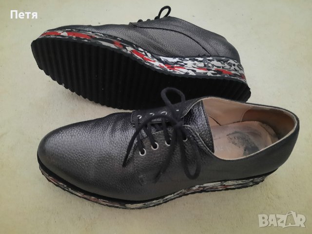дамски обувки черни естествена кожа, снимка 2 - Дамски ежедневни обувки - 42666734
