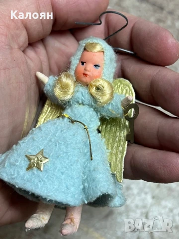 Коледна играчка за елха ангелче от ГДР