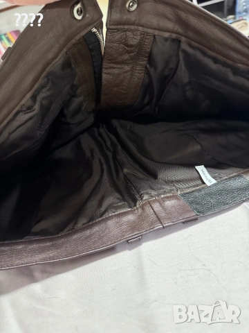 Кафяв мъжки кожен панталон от естествена кожа, снимка 9 - Панталони - 53576439