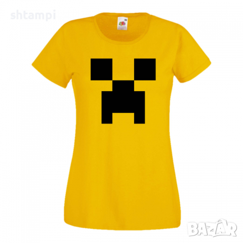 Дамска тениска Creeper Face 1 майнкрафт Minecraft,Игра,Забавление,подарък,Изненада,Рожден Ден., снимка 12 - Тениски - 36520486