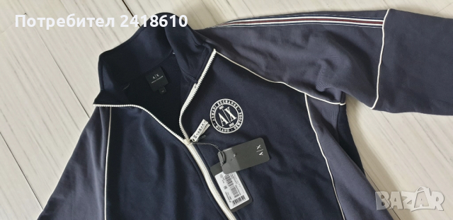  Armani Exchange A/X  Milano Full Zip Oversize Mens Size XS НОВО! ОРИГИНАЛ! Мъжко Горнище!
