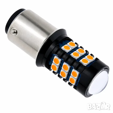 LED крушки 1156 BA15S оранжеви 24V 2 броя, снимка 2 - Аксесоари и консумативи - 55864864