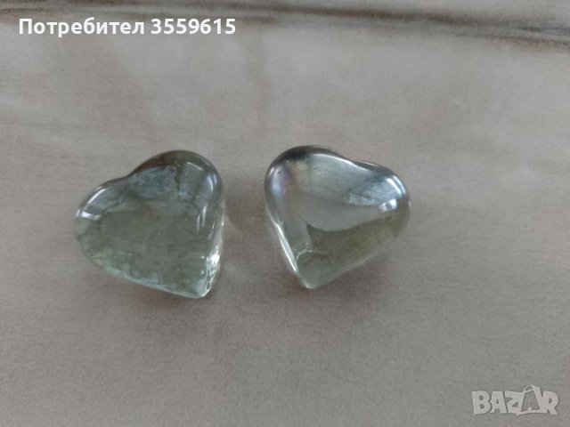 2 красиви стъклени сърца, снимка 1 - Декорация за дома - 41439968