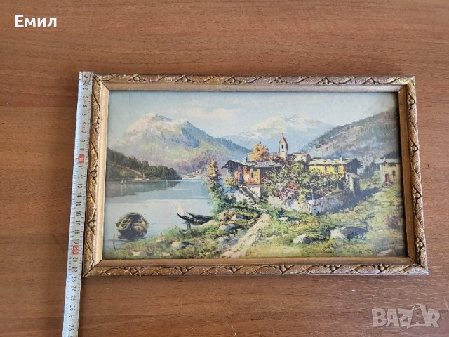 Антикварна репродукция в рамка , снимка 4 - Колекции - 44303150