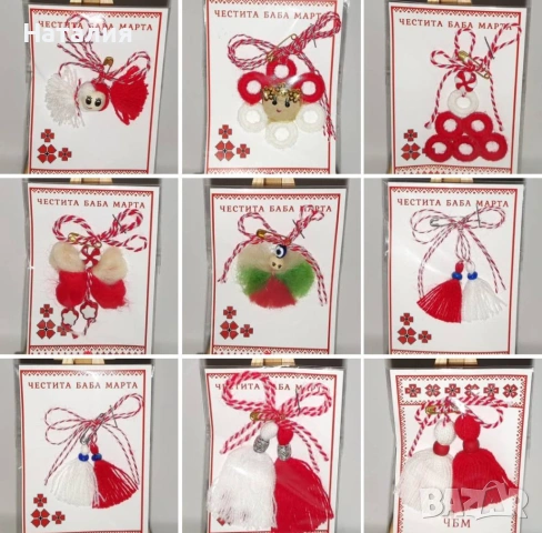 Ръчно изработени мартенички - за закачване, детски, магнити, снимка 3 - Декорация за дома - 53269546