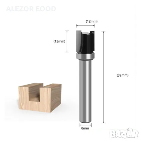 Фрезер копирен/за канали с горен лагер, Захват 8mm, 20214306