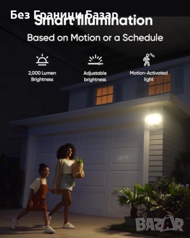 Нова Външна охранителна камера с прожектор 2000 лумена, 3K, панорама 360°, снимка 6 - Други - 51632172