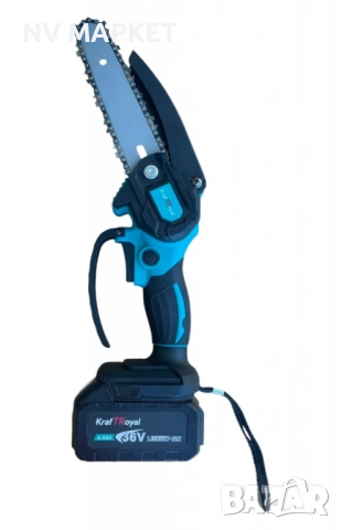 Aкумулаторен трион ,резачка с 2 шини и 2 броя 36V 8AH батерии, снимка 4 - Градинска техника - 53839420