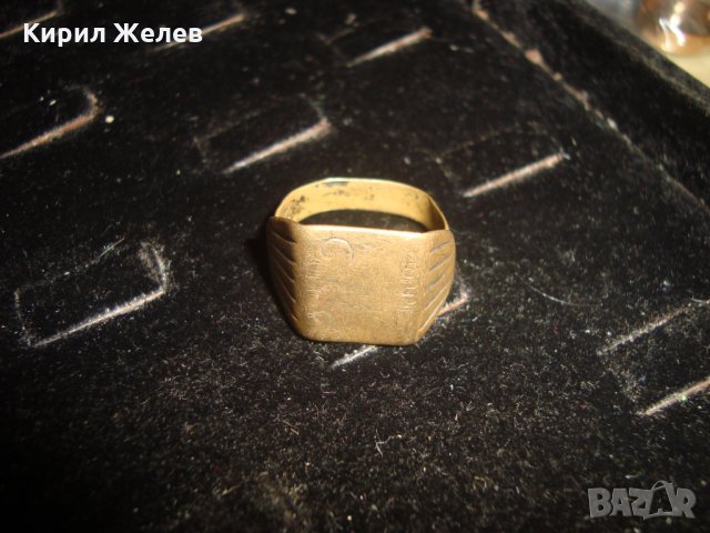 19 ВЕК БРОНЗОВ РЯДЪК ПРЪСТЕН РЪЧНА МАЙСТОРСКА ИЗРАБОТКА с НАДПИСИ ОТВЪТРЕ 24848, снимка 9 - Антикварни и старинни предмети - 34370450