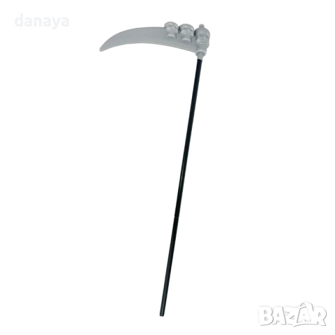 6061 Halloween жезъл коса с черепи, 1 метър, снимка 2 - Други - 51596556