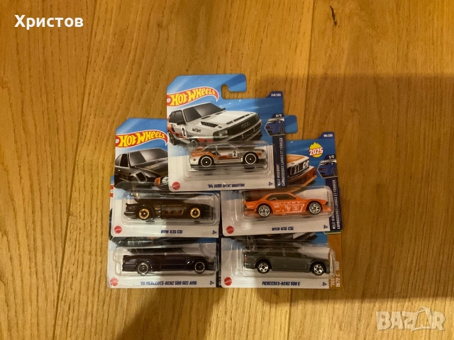 Hot Wheels 89 Mercedes 560Sec/ 500E 84 Audi Quattro Bmw 635CSI