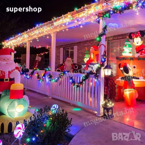 Светлинна верига 50м. от 250 Led коледни лампички RGB многоцветни, снимка 5 - Други - 52424233