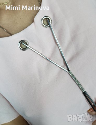 Нежен розов топ блузка, снимка 2 - Корсети, бюстиета, топове - 34443317