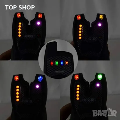 комплект безжична аларма за риболов на шаран с приемник и LED лента за нощно осветление, снимка 7 - Такъми - 48776982