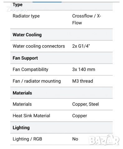 Alphacool XT45 Full Copper X-Flow Radiator 420mm Воден Радиатор, снимка 8 - Други - 52185829