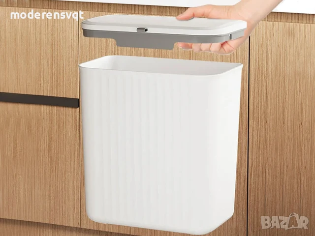 Кош за отпадъци с капак за врата на шкаф 9л, снимка 5 - Аксесоари за кухня - 50994076
