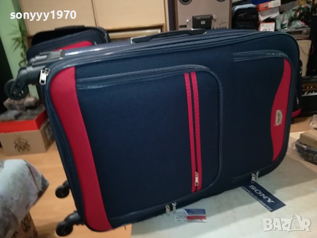 куфар с колелца-нов текстил 0908231143, снимка 5 - Куфари - 41802529