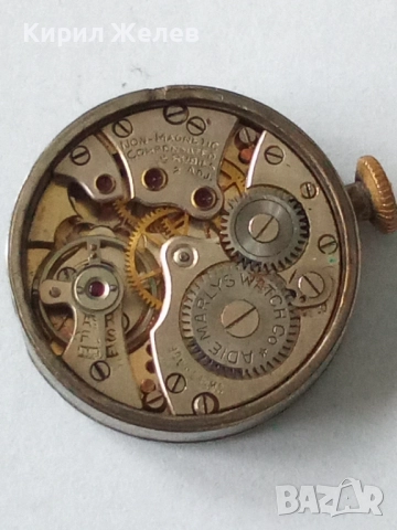 Механизъм с циферблат от стар ръчен часовник 50602, снимка 4 - Мъжки - 52270340