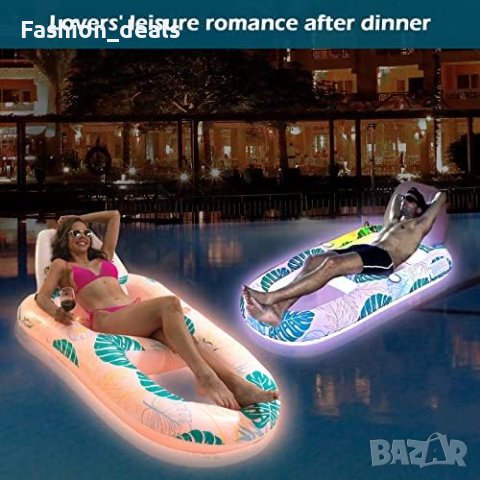 Ново Светещо надуваемо легло за възрастни и деца/Плаж Море Басейн, снимка 7 - Водни спортове - 41762166