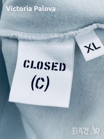 Небесносиня блуза/топ CLOSED лукс, снимка 7 - Блузи с дълъг ръкав и пуловери - 40511455