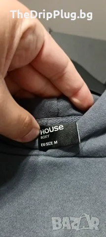 House мъжки суичър размер М с камъчета сив oversized , снимка 4 - Суичъри - 56215747
