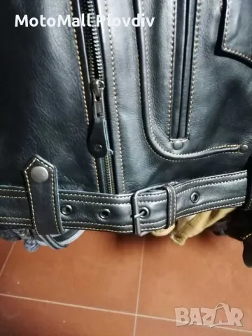 Кожено яке Motomall Rock черно мото мотор чопър, снимка 8 - Аксесоари и консумативи - 49179056