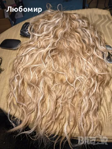 Дълга коса с опашка FESHFEN с шнур, дълга, вълниста, къдрава, синтетична коса, естествена34

, снимка 3 - Аксесоари за коса - 49800200