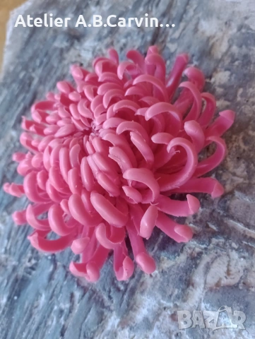 Уникален глицеринов сапун с форма на хризантема, стилна украса за дома, снимка 5 - Декорация за дома - 53607651