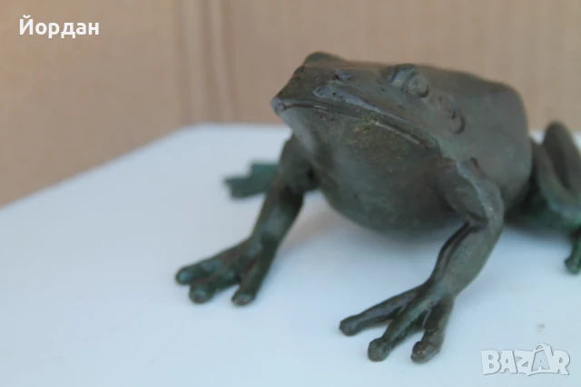 Бронзова фигура ''Жаба'', снимка 2 - Колекции - 51170636