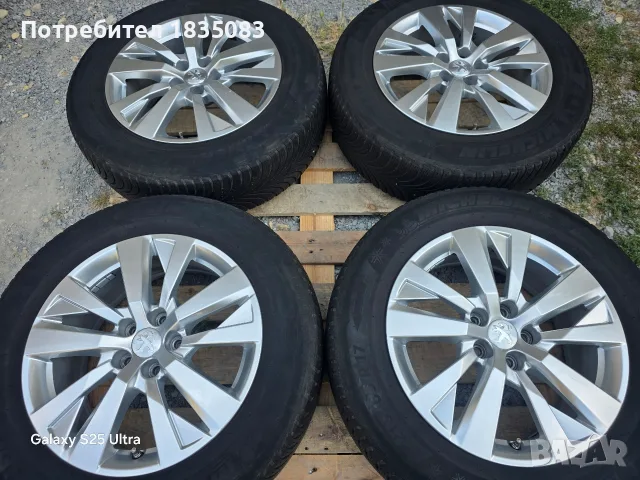 Лети джанти 17ки 5х108 Peugeot + зимни гуми 215/65/17 Michelin, снимка 2 - Гуми и джанти - 55823250