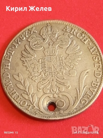 Сребърна монета 20 кройцера 1787г. Йозеф втори Австрия Виена за КОЛЕКЦИЯ 52963, снимка 12 - Нумизматика и бонистика - 53095440