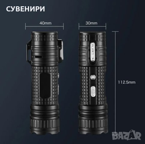 Запалка 3 в 1 . Работи на ток и газ- ветроустойчива + фенер, снимка 8 - Запалки - 40775080