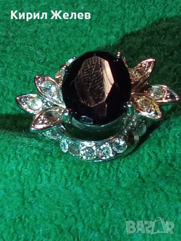 ПРЕКРАСЕН ФЛОРАЛЕН АР НУВО ПОСРЕБРЕН ПРЪСТЕН с ЮВЕЛИРНО ФАСЕТИРАН ГОЛЯМ МАРКАЗИТ и ЦИРКОНЧЕТА 70571, снимка 3 - Пръстени - 37512615