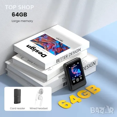64GB MP3 плейър с Bluetooth от ZOOAOXO, снимка 6 - MP3 и MP4 плеъри - 49157901