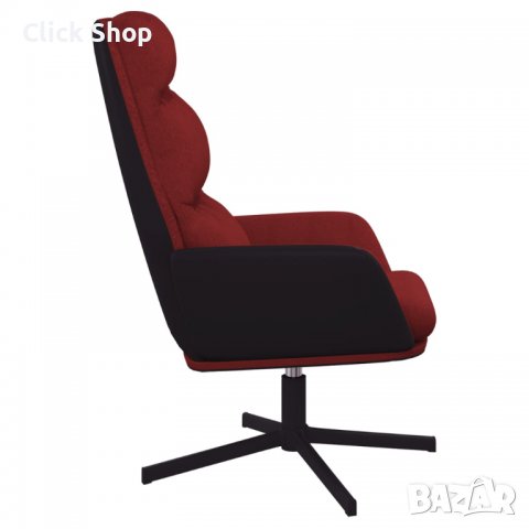 Релакс стол, виненочервен, текстил, снимка 4 - Столове - 40240050