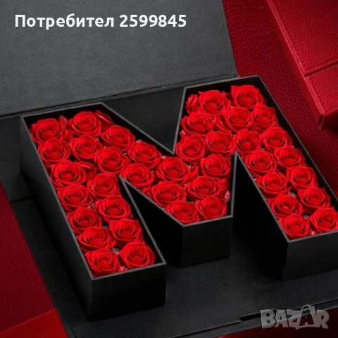Ръчно изработена луксозна кутия с вечни рози, снимка 4 - Ръчно изработени сувенири - 53015342