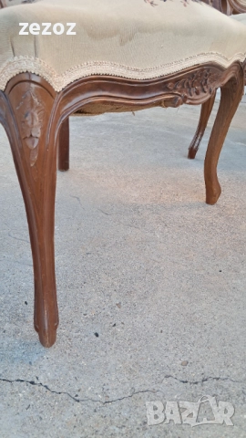 Комплект за хол барок махагон, снимка 4 - Дивани и мека мебел - 52536607