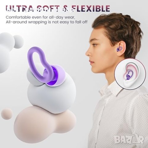 Нови Многократни Ушни Тапи WLSCTY, 3 Размера, Ефективни срещу Хъркане, снимка 5 - Други - 44261691