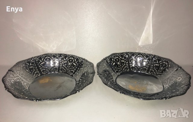 Метална фруктиера - Винтидж кошница за хляб или плодове 