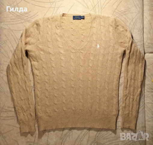 POLO Ralph Lauren вълна и кашмир пуловер M, снимка 4 - Блузи с дълъг ръкав и пуловери - 52777424