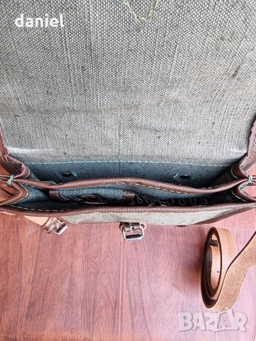Често Нова военни командирска чанта-брезент и кожа,30/22/8 см, снимка 5 - Оборудване и аксесоари за оръжия - 34160528