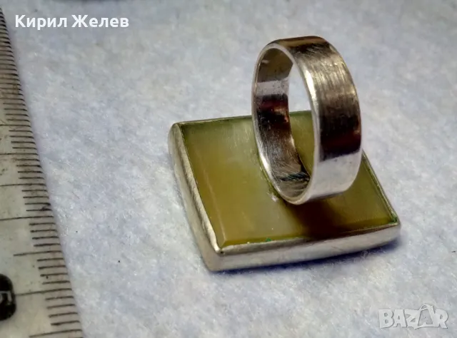 СТАР ПРЪСТЕН УНИКАТ КОСТ в МЕЛХИОНЕР ОБКОВ със СРЕБЪРЕН РИНГ и КРАЛСКИ СЕДЕФ ЧАСТ от КОМПЛЕКТ 37180, снимка 6 - Антикварни и старинни предмети - 49885931