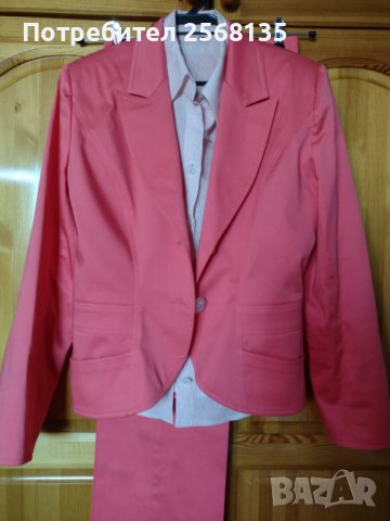 Разкошен Костюм 3 Части-САКО+ПАНТАЛОН+РИЗА в цвят „скарида“! НОВ!