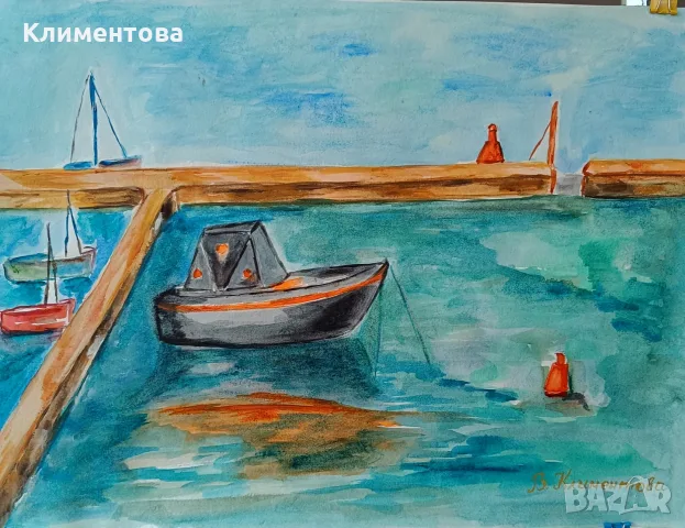 Картина "Черната лодка"