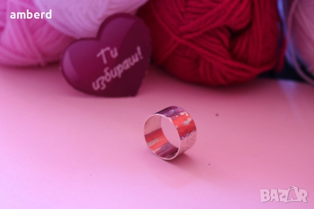 Уникална сребърна халка - модел CR024, снимка 8 - Пръстени - 53677732