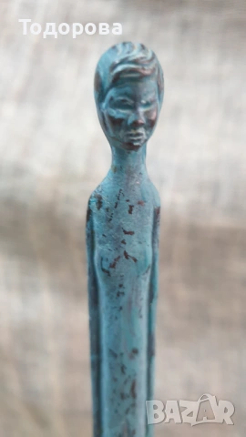 Бронзова фигура на етруската култура-Сянката на вечерта /Ombra della sera/, снимка 2 - Антикварни и старинни предмети - 53474555