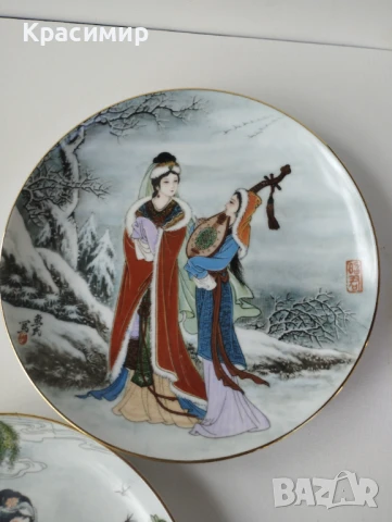 3 бр. японски декоративни чинии 💰 30 лв. за бр./трите за 85 лв., снимка 4 - Колекции - 50814097