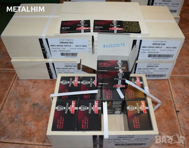 LARGE RIFLE капси FIOCCHI капсул възпламенител за карабина / евзи